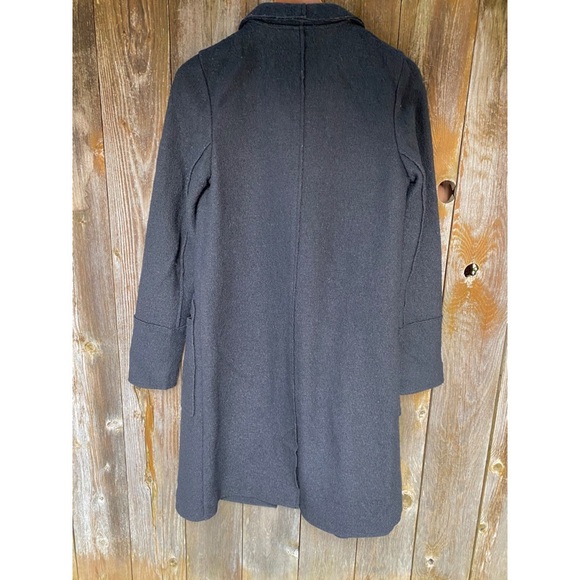 COPY - ZARA wool black long open front jacket/coat - Picture 5 of 6